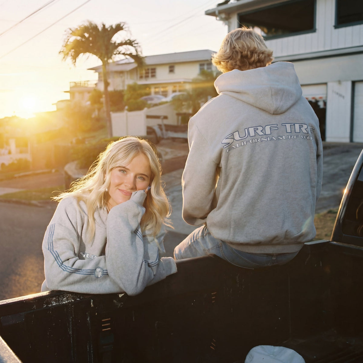 Surf Trip Vintage Plaid Hoodie
